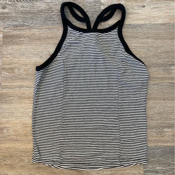 SOLD black and white striped tank - Picture 1 of 3